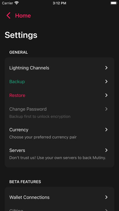 Mutiny Wallet Screenshot
