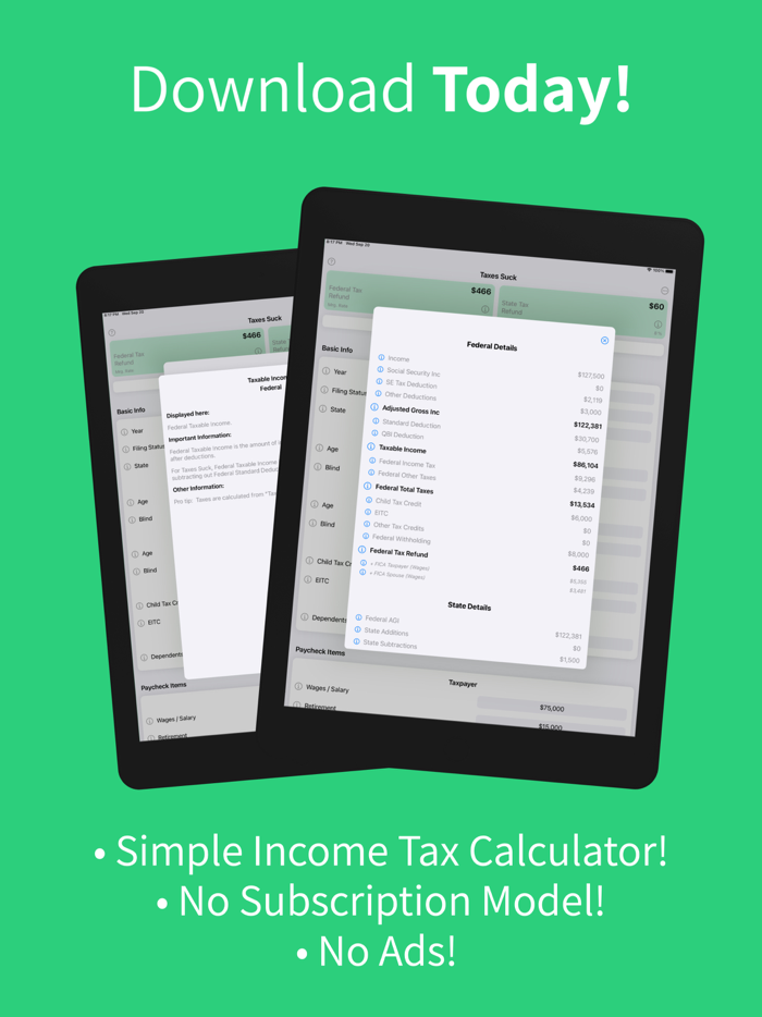 Taxes Suck USA Tax Calculator