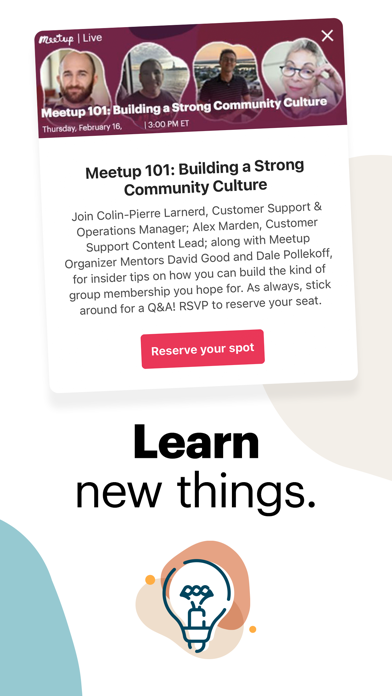 Meetup: Social Events & Groups Screenshot