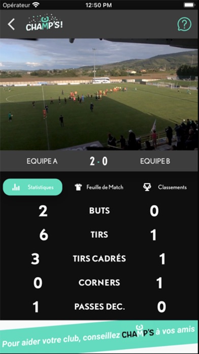 Champ'S - Live sport amateur Screenshot