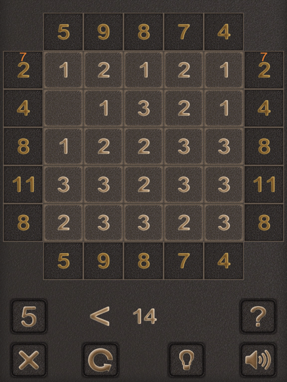 Numbers Sigma Puzzle iPad screenshot