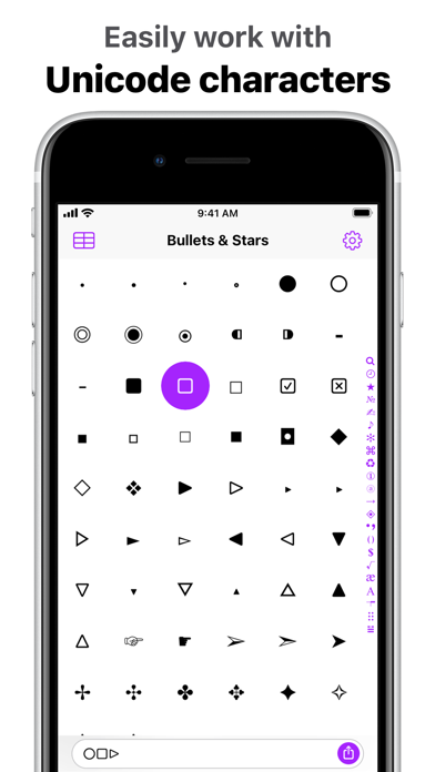 Screenshot #2 pour UniChar — Unicode Keyboard