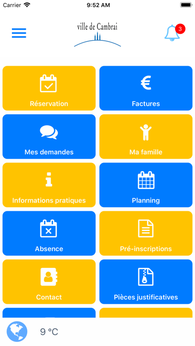 PORTAIL FAMILLE CAMBRAI Screenshot