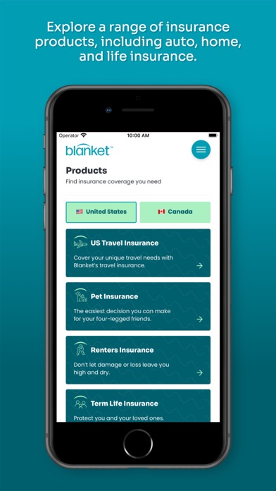 Blanket Insurance Screenshot