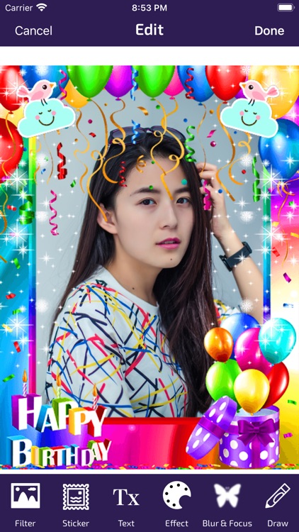 Birthday Photo Frames - Editor