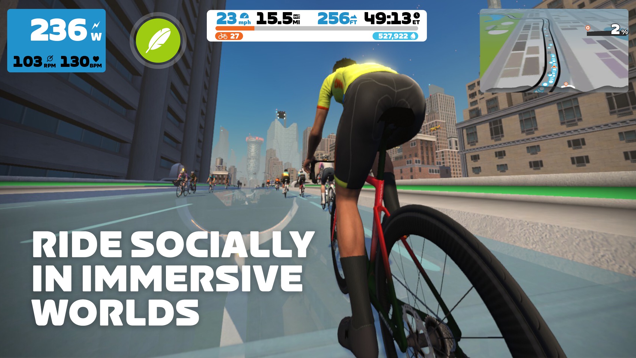 Screenshot do app Zwift: Ride and Run