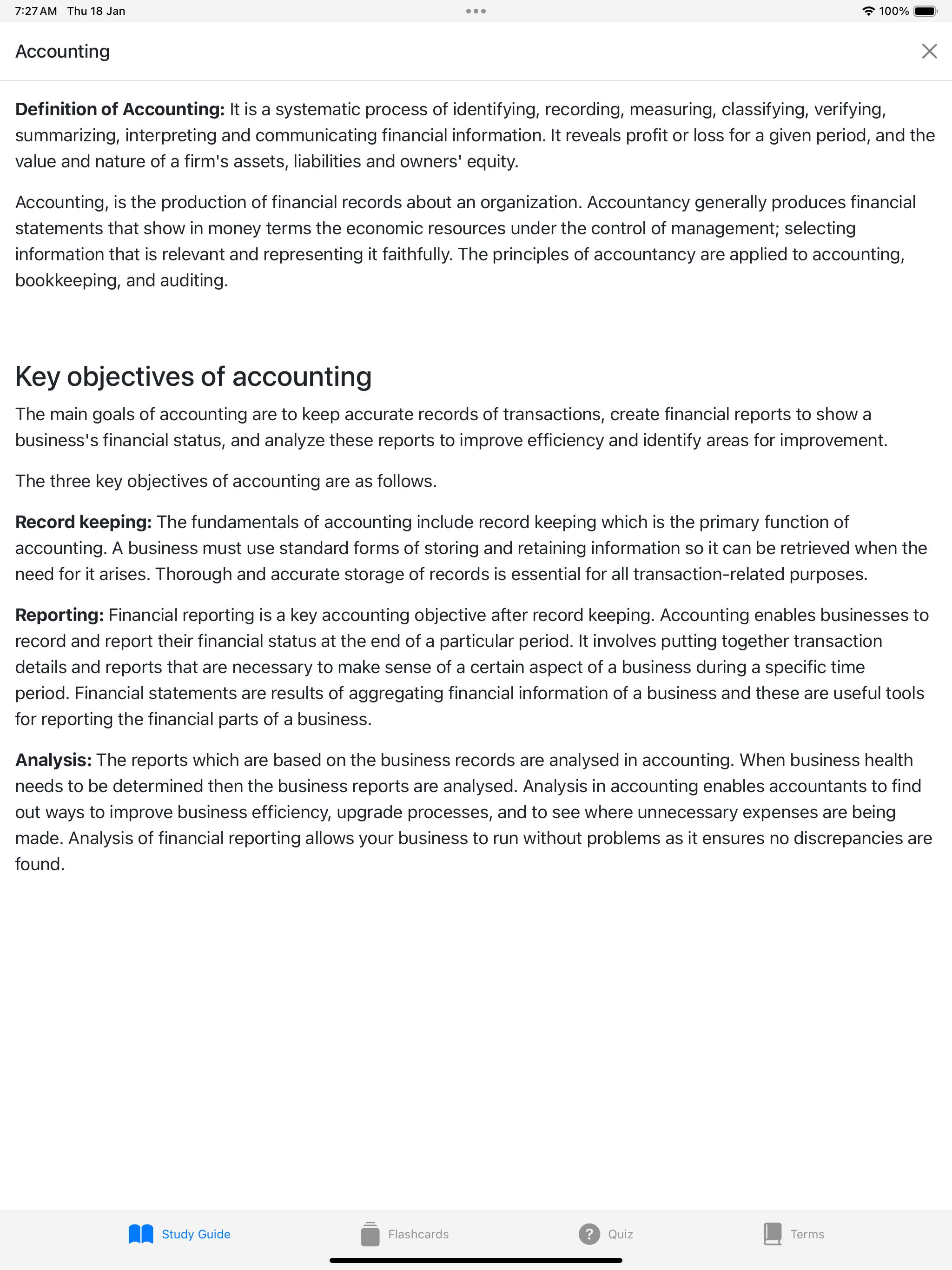 Accounting Flashcard & Terms