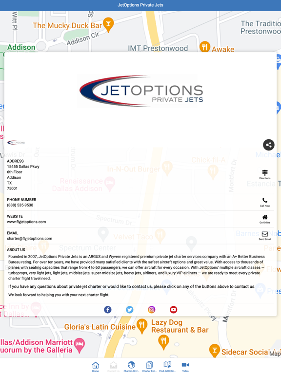 JetOptions Private Jets iPad screenshot 2 - Business app