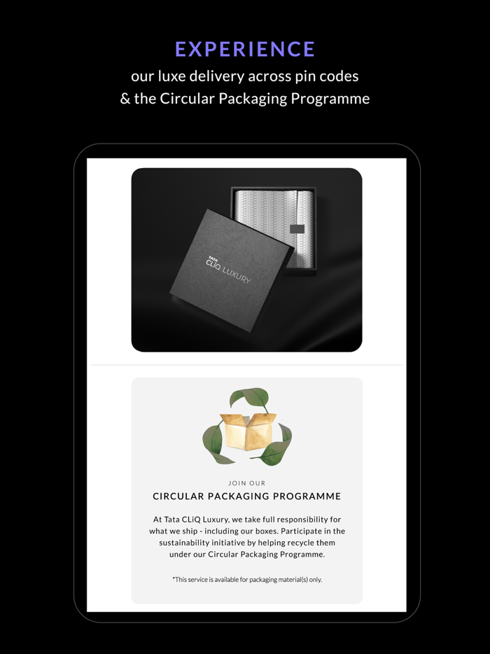 Tata CLiQ Luxury Shopping App