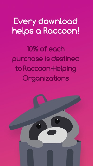 Screenshot #2 pour Cute Raccoon · Sticker Pack