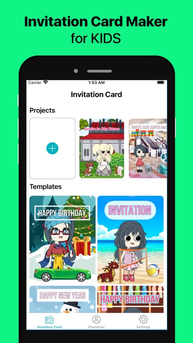 Invitation Card Maker for Kids Screenshot