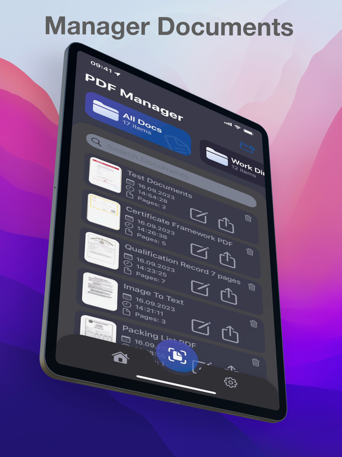 Scan PDF - Documents Manager