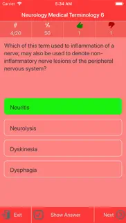 neurology medical terms quiz iphone screenshot 3