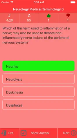 Game screenshot Neurology Medical Terms Quiz hack