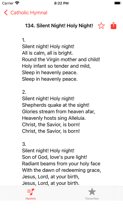 Catholic Hymnal Screenshot