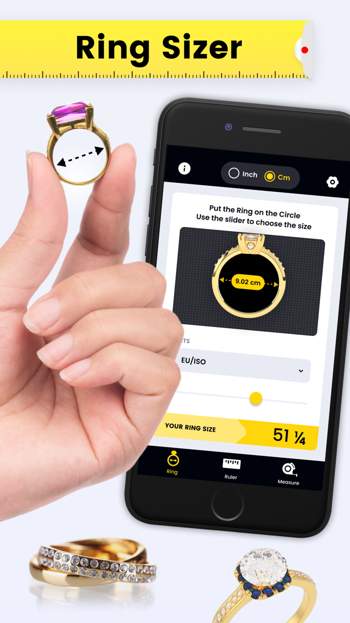 Ring Sizer and Tape Measure