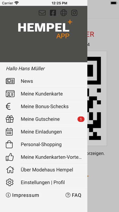 Modehaus Hempel Screenshot
