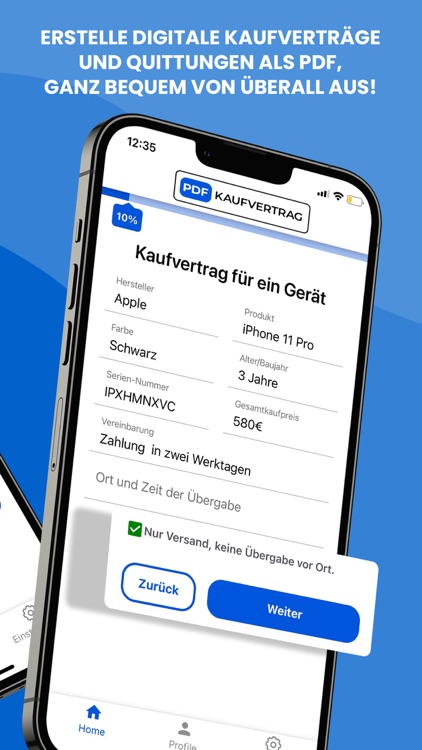 PDF Kaufvertrag & Quittung screenshot-4