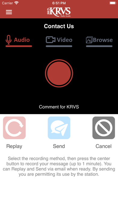 KRVS 88.7 FM Screenshot