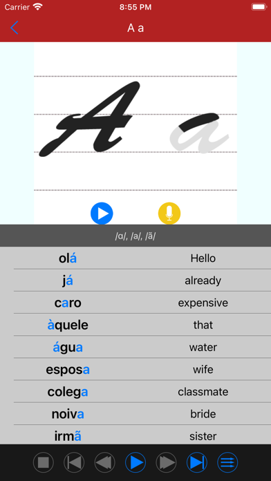 Portuguese Sounds and Alphabet Screenshot