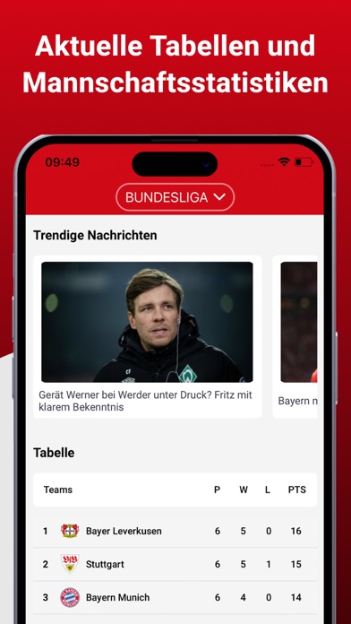Bundesliga Live Score Screenshot
