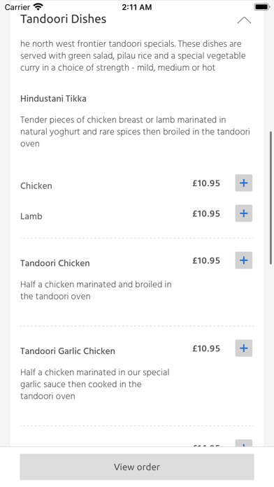 The Nawaabs Indian Restaurant, Screenshot