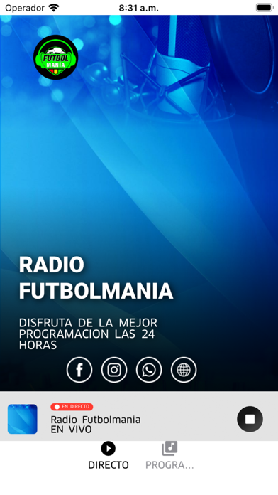 Radio Futbolmania Screenshot
