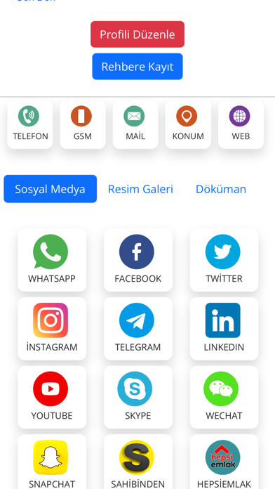 MF Djital Kartvizit Screenshot