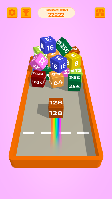 Chain Cube: 2048 3D Merge Game Screenshot