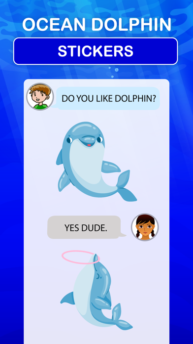 Ocean Dolphin Stickers Screenshot