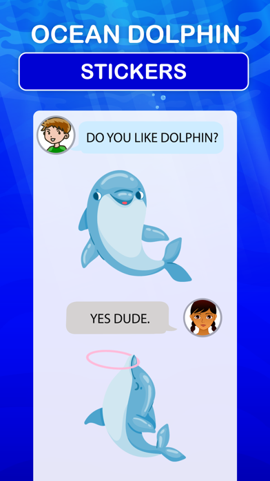 Ocean Dolphin Stickersのおすすめ画像2