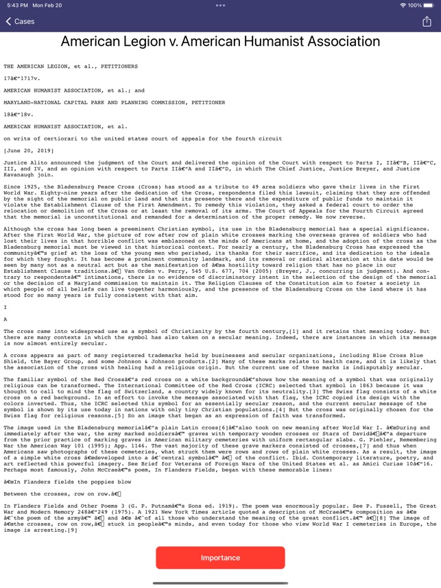 Judicial opinion example sales