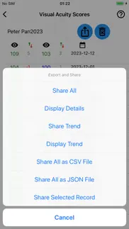 How to cancel & delete visual acuity charts 1