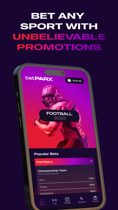 betPARX OH Sportsbook Screenshot
