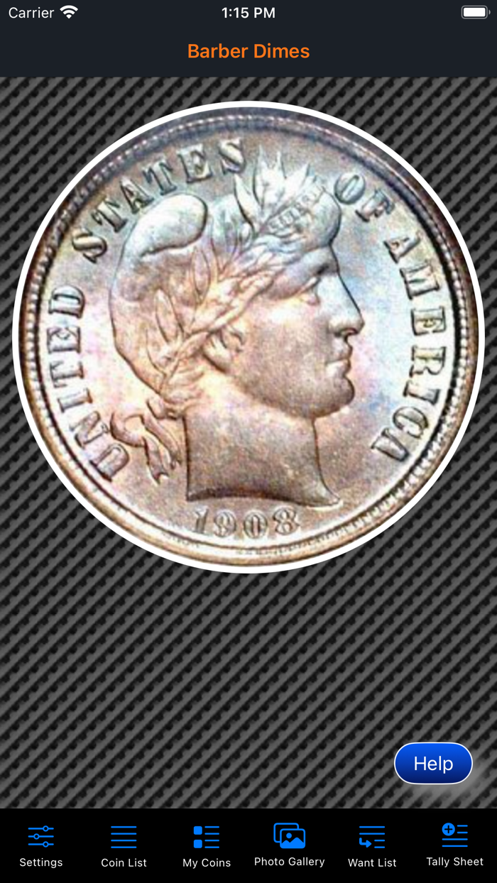 Barber Dime Collection