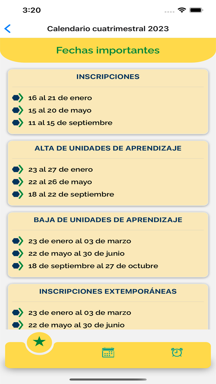 Calendario Académico UG