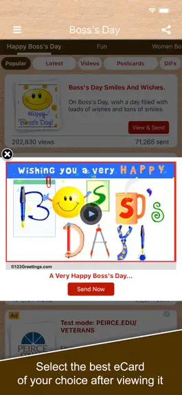 Game screenshot Boss's Day eCards & Greetings apk