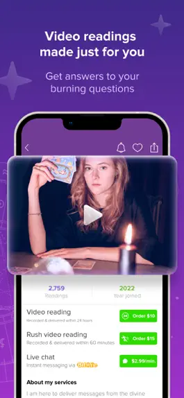 Game screenshot Purple Ocean Psychic Readings apk