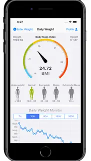 dailyweight: weight monitor iphone screenshot 1