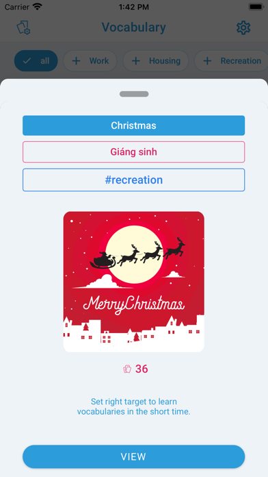EFL Vocabularies Screenshot