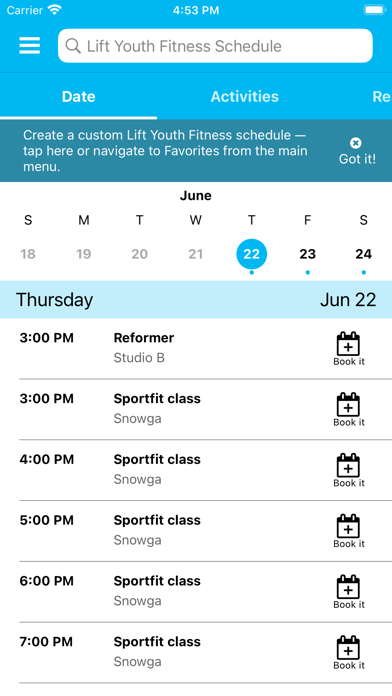 Lift Youth Fitness Screenshot
