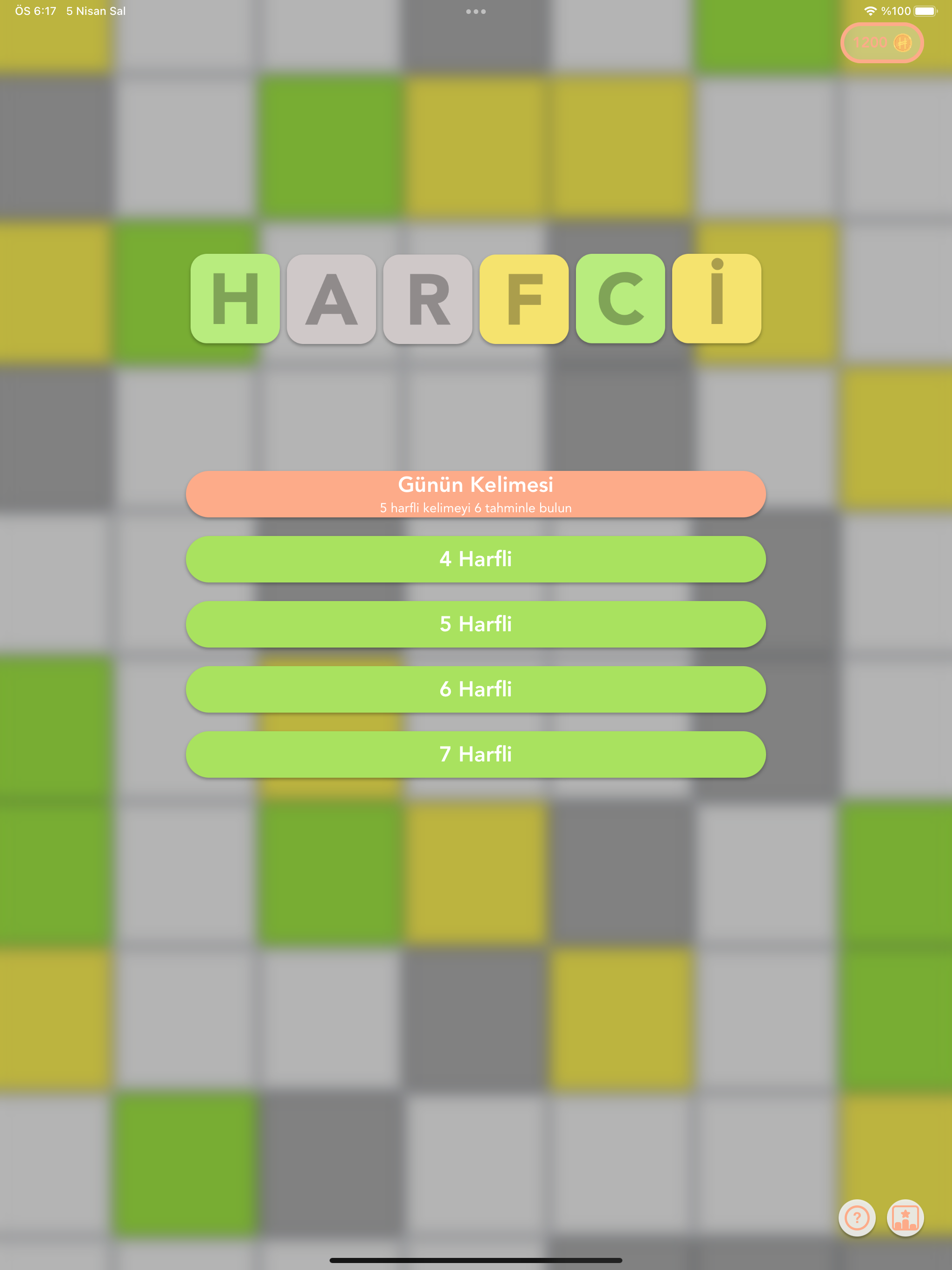 Kelime Tahmin Yarışması Harfçi