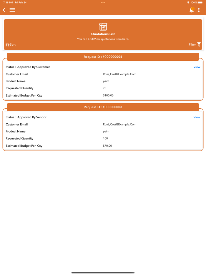 B2B Marketplace Vendor App