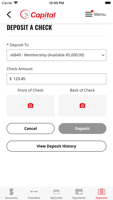 Capital Credit Union Mobile Screenshot