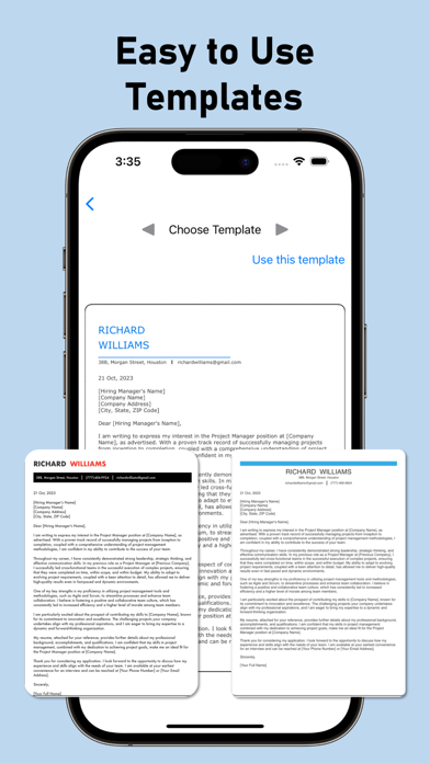 Cover Letter Creator with AI Screenshot