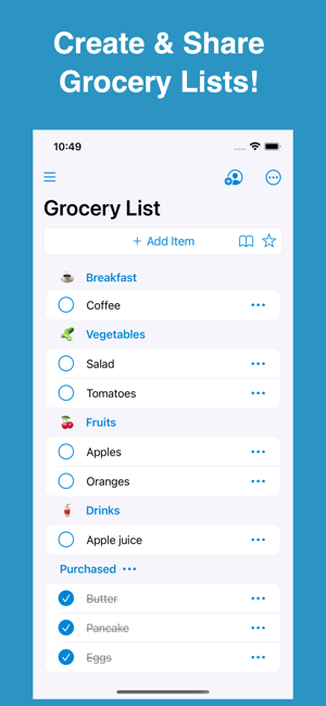 ‎Shoppylist: Grocery List Screenshot