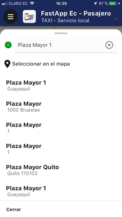 FastApp Ec - Pasajero