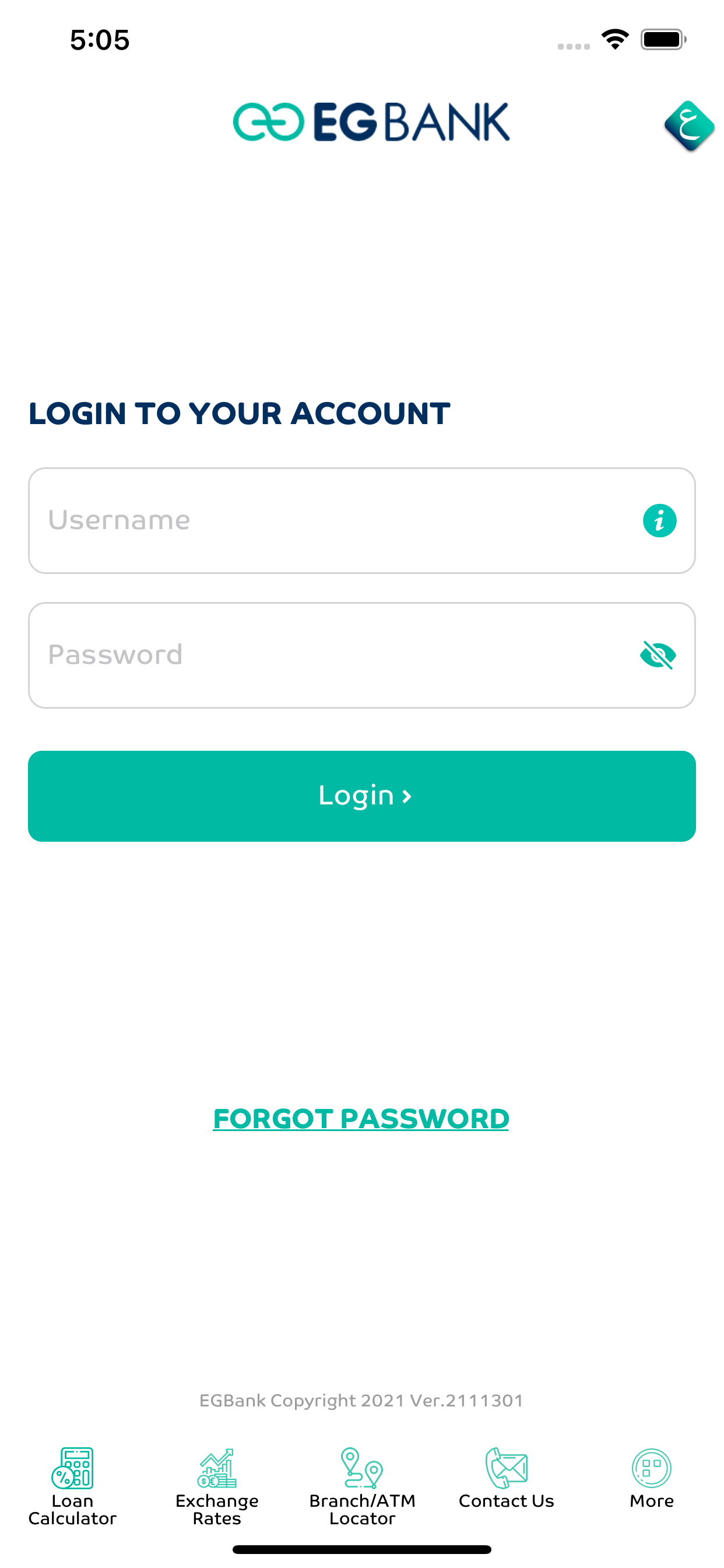 EGBank Mobile Banking