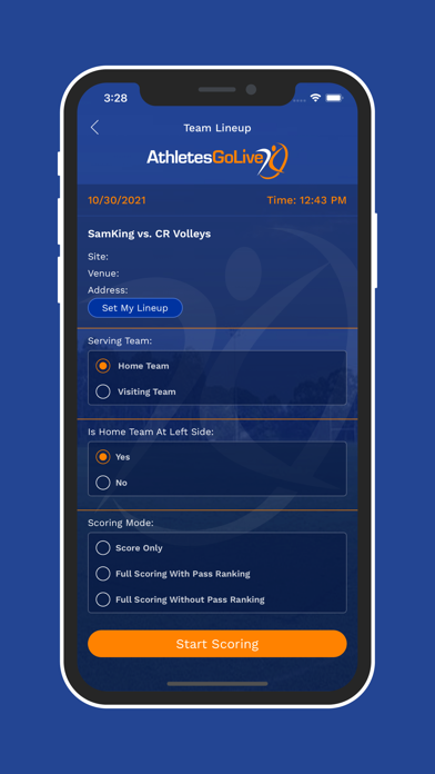 AthletesGoLive Volleyball Screenshot