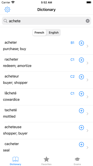 French Pro: dictionary & exams Screenshot